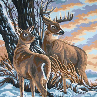 Collection D'Art Tapestry Wall Art No 10419 Deer on Snow available for sale at Gabriele's Sewing & Crafts