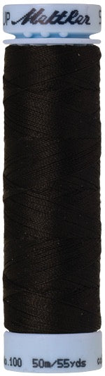 Mettler Seralon 100% Polyester Thread Shade 1050 Ebony available from Gabriele's Sewing & Crafts