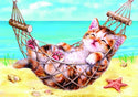 Grafitec Tapestry Wall Art No 6306 Kitten on Holiday