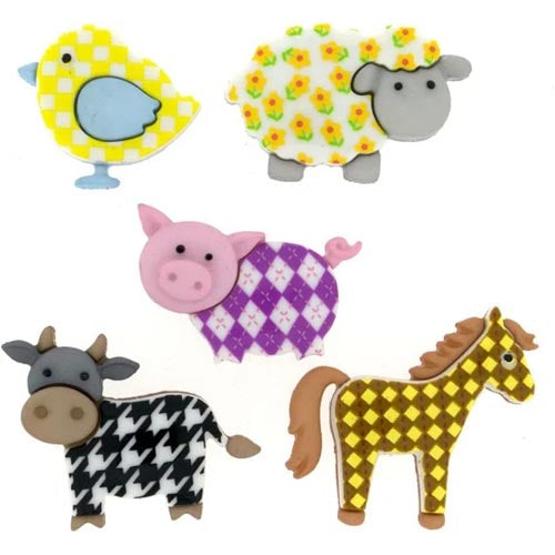 Jesse James Dress It Up Buttons - Animals