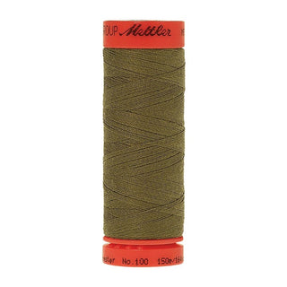 Mettler Metrosene 100% Polyester Cotton #0420 Olive Drab from Gabriele's Sewing & Crafts is a durable fine sewing thread that sews delicate silks to tough denim.