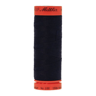 Mettler Metrosene 100% Polyester Cotton #0810 Blue Black from Gabriele's Sewing & Crafts is a durable fine sewing thread that sews delicate silks to tough denim.