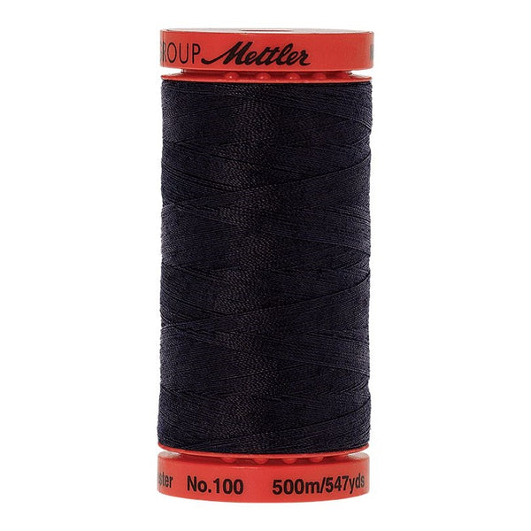 Mettler Metrosene 100% Polyester Cotton #0821 Darkest Blue from Gabriele's Sewing & Crafts is a durable fine sewing thread that sews delicate silks to tough denim.