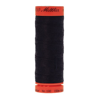 Mettler Metrosene 100% Polyester Cotton #0821 Darkest Blue from Gabriele's Sewing & Crafts is a durable fine sewing thread that sews delicate silks to tough denim.