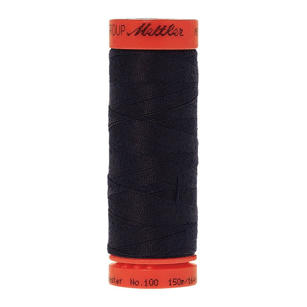 Mettler Metrosene 100% Polyester Cotton #0827 Dark Blue from Gabriele's Sewing & Crafts is a durable fine sewing thread that sews delicate silks to tough denim.