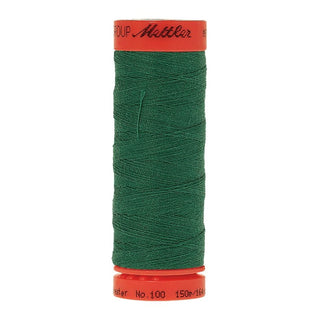 Mettler Metrosene 100% Polyester Cotton #0909 Field Green from Gabriele's Sewing & Crafts is a durable fine sewing thread that sews delicate silks to tough denim.