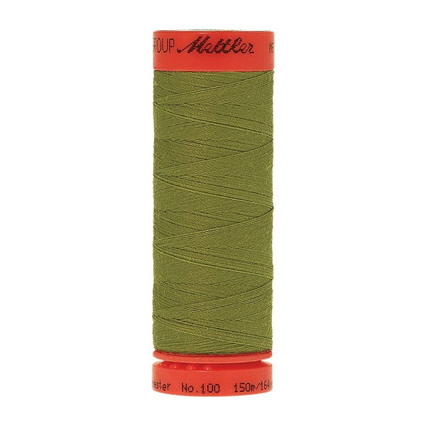 Mettler Metrosene 100% Polyester Cotton #1146 Yellow-Green from Gabriele's Sewing & Crafts is a durable fine sewing thread that sews delicate silks to tough denim.