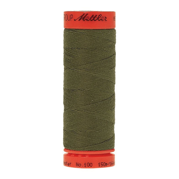 Mettler Metrosene 100% Polyester Cotton #1210 Seagrass from Gabriele's Sewing & Crafts is a durable fine sewing thread that sews delicate silks to tough denim.