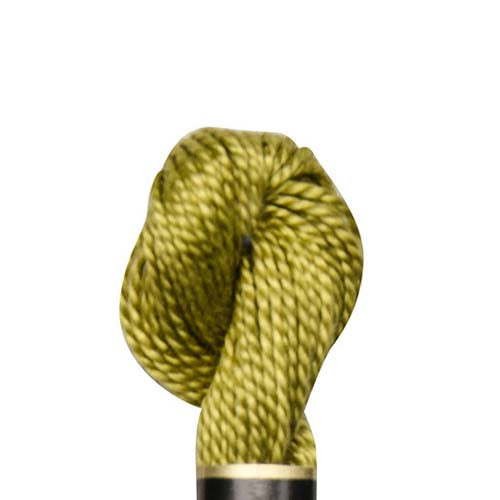 DMC 11505 Pearl 5 Cotton Skein Golden Green | Gabriele's Sewing