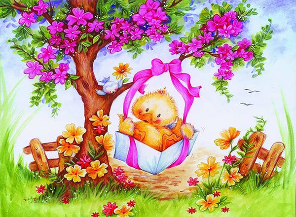 Grafitec Tapestry Wall Art No 6301 Duckling Swing available for sale at Gabriele's Sewing & Crafts