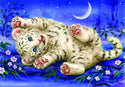 Grafitec Tapestry Wall Art No 6310 Happy Tiger available for sale at Gabriele's Sewing & Crafts