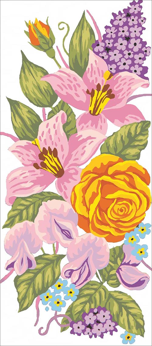 Grafitec Tapestry Wall Art No 8061 Roses and Lillies available for sale at Gabriele's Sewing & Crafts