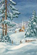Grafitec Tapestry Wall Art No 6302 Snow Chapel available for sale at Gabriele's Sewing & Crafts