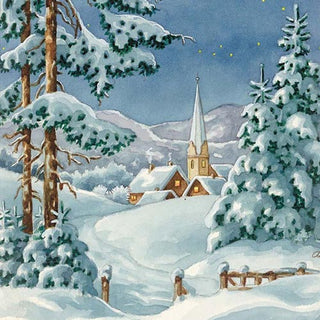 Grafitec Tapestry Wall Art No 6302 Snow Chapel available for sale at Gabriele's Sewing & Crafts