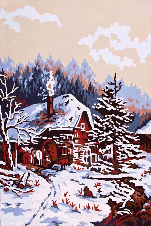 Grafitec Tapestry Wall Art No 6138 Snow Scene available for sale at Gabriele's Sewing & Crafts