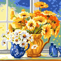 Grafitec Tapestry Wall Art No 11887 Yellow & White Daisies available for sale at Gabriele's Sewing & Crafts