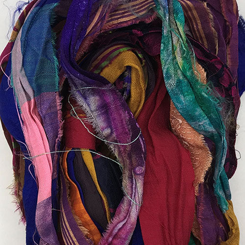 Countrywide Malibar Chunky Yarn 100% Silk Ribbon Multi Colour