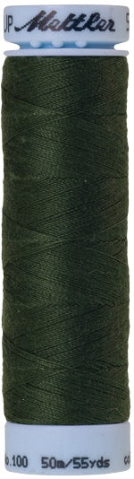 Mettler Seralon 100% Polyester Thread Shade 0627 Deep Green available from Gabriele's Sewing & Crafts