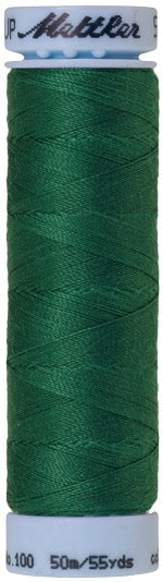 Mettler Seralon 100% Polyester Thread Shade 0909 Field Green available from Gabriele's Sewing & Crafts