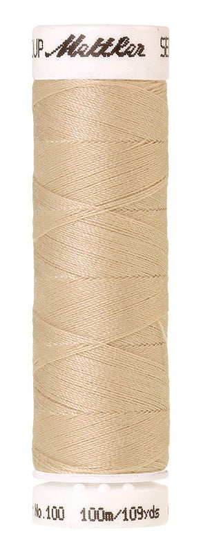 Mettler Seralon 100% Polyester Thread Shade 1453 White Mushroom available from Gabriele's Sewing & Crafts