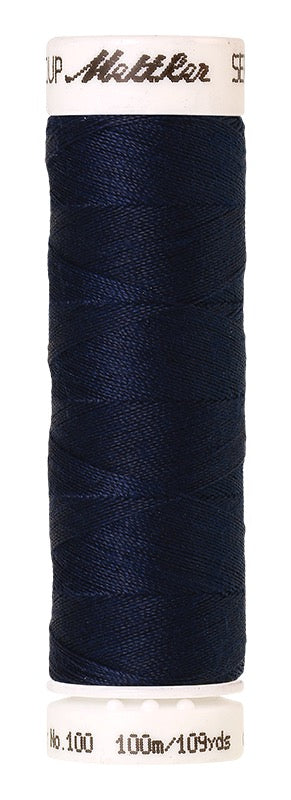 Mettler Seralon 100% Polyester Thread Shade 1465 Midnight Blue available from Gabriele's Sewing & Crafts