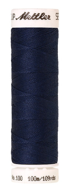 Mettler Seralon 100% Polyester Thread Shade 1467 Prussian Blue available from Gabriele's Sewing & Crafts