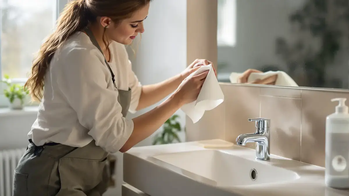 This Vinegar-Soaked Toilet Paper Trick Solves a Commonly Overlooked Bathroom Problem